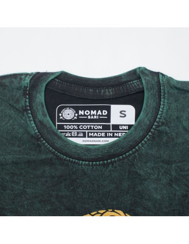 Nomad Sari Camiseta de algodÃ³n lavado a piedra - Ãrbol de la Vida - Verde - PequeÃ±o