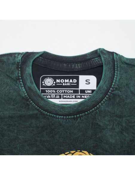 Nomad Sari Camiseta de algodÃ³n lavado a piedra - Ãrbol de la Vida - Verde - PequeÃ±o