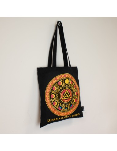 Bolso Tote IcÃ³nico ClÃ¡sico - Luna Alchemy Wheel - Negro 6 oz
