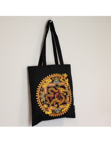 Bolso tote icÃ³nico y clÃ¡sico - DragÃ³n Yin y Yang - Negro 6 oz