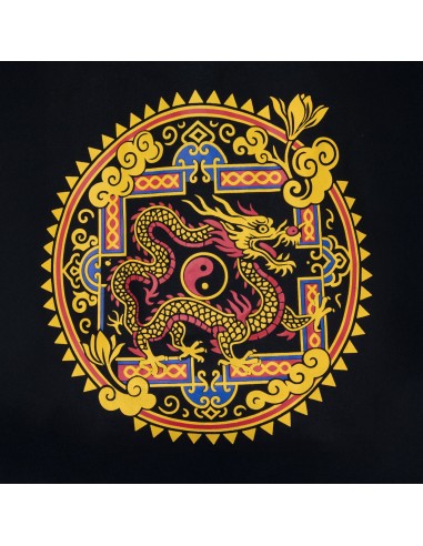 Bolso tote icÃ³nico y clÃ¡sico - DragÃ³n Yin y Yang - Negro 6 oz