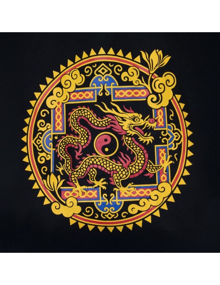Bolso tote icÃ³nico y clÃ¡sico - DragÃ³n Yin y Yang - Negro 6 oz