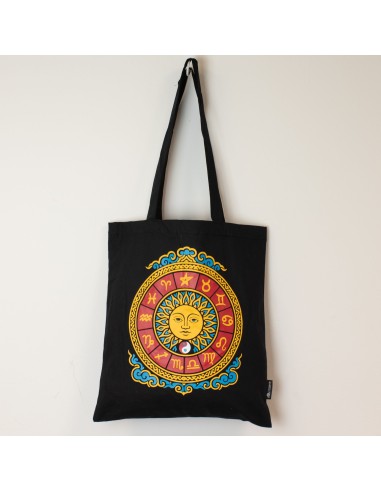 Bolso tote icÃ³nico y clÃ¡sico - Sol del ZodÃ­aco - Negro 6 oz