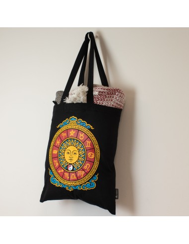 Bolso tote icÃ³nico y clÃ¡sico - Sol del ZodÃ­aco - Negro 6 oz