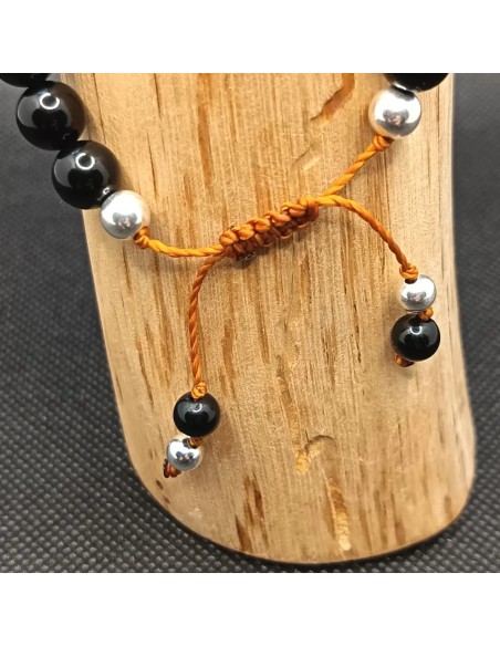 Bracelet Onyx Noir Épure – Puissance