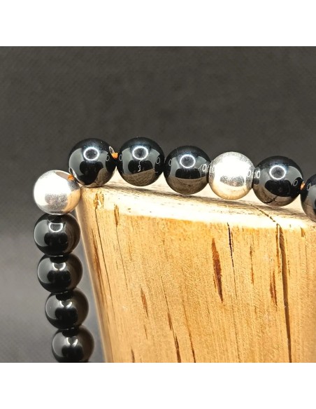 Bracelet Onyx Noir Épure – Puissance