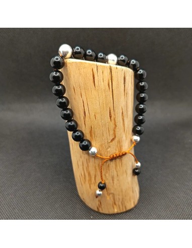 Bracelet Onyx Noir Épure – Puissance