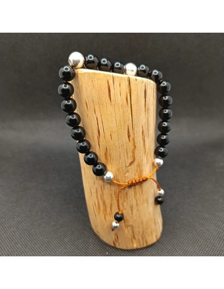 Bracelet Onyx Noir Épure – Puissance